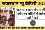 Rajasthan New Vacancy 2025, Rajasthan Govt Job, Apply Now