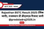 Rajasthan BSTC Result 2025 Released