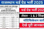 Rajasthan 3rd Grade Teacher Recruitment 2025